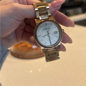 Burberry rose Gold Watch with White Dial